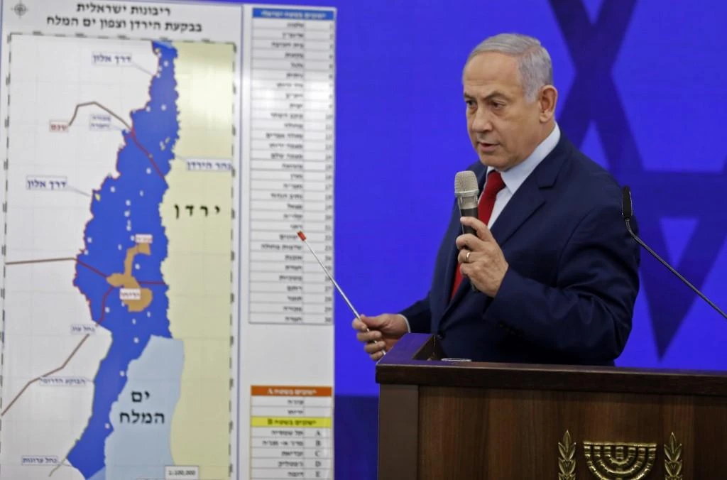 Israeli Prime Minister Benjamin Netanyahu pledged on September 10 to annex the Jordan Valley in the occupied West Bank if re-elected in September 17 polls. (AFP)