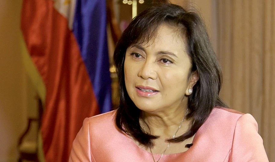 Philippine Vice President Maria Leonor Robredo talks to Arab News at her office in Manila on Tuesday. (AN photo)