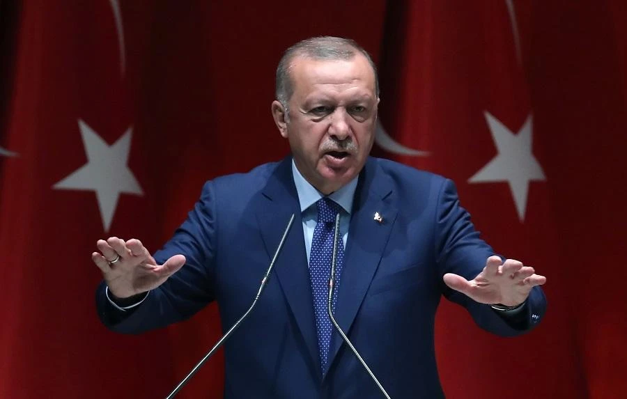 On Wednesday, Erdogan repeated his threat to launch military attacks against the Kurds if they are not pushed back from the Turkish border by the end of the month. (File/AFP)