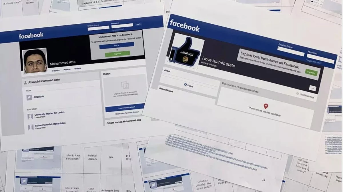 Facebook's auto-generated pages with titles like ‘I Love Islamic State,’ are ideal for terrorists to use for networking and recruiting.” (AP)