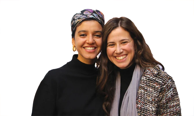 Farah El-Masry and Yasmin Khamis founded the Doodle Factory to help vulnerable children through their drawings. (Supplied)