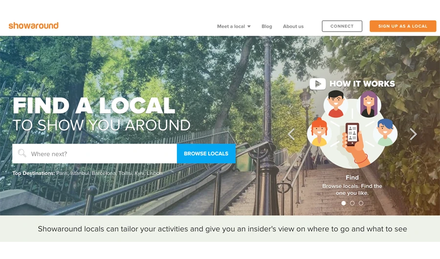 The platform says its locals can tailor activities and give visitors an insider's view on where to go and what to see. (Screengrab)