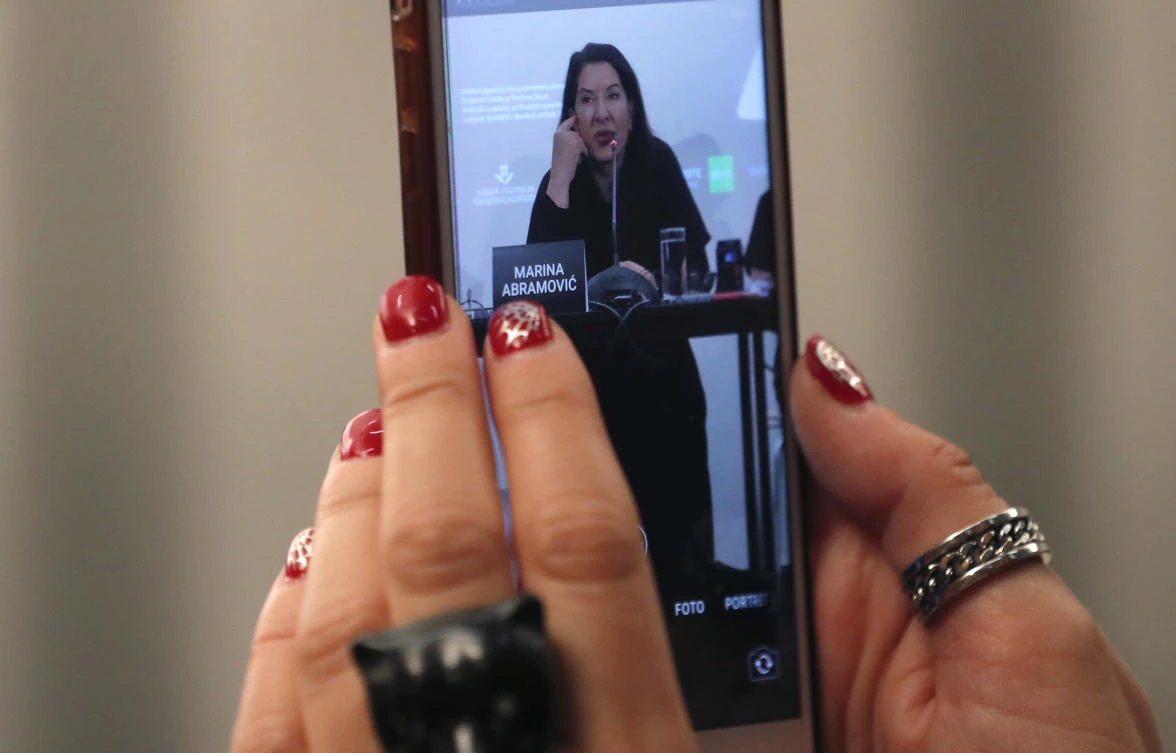 Performance artist Marina Abramovic returned to Belgrade Saturday to inaugurate the final exhibition of a major touring retrospective. (AP)