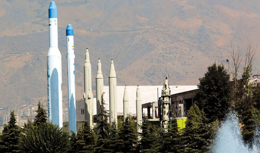 Iran flexes military muscles by putting missiles on display at a museum during the unveiling of an exhibition in Tehran on Saturday. (AFP)