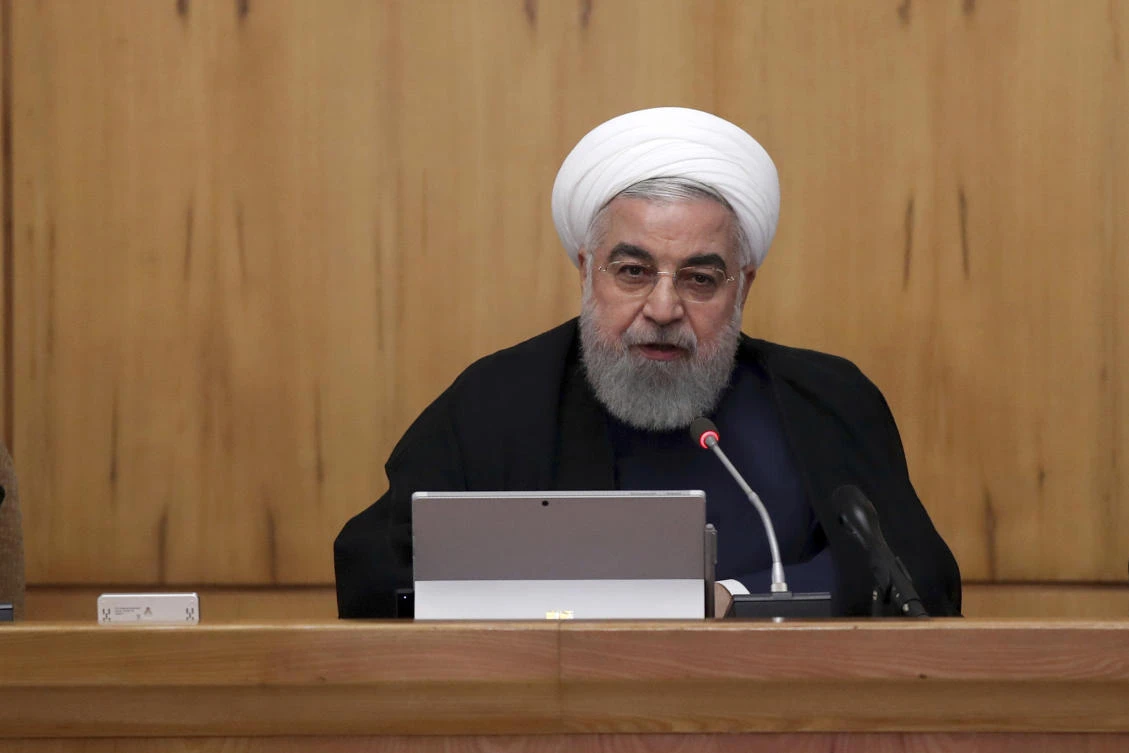 Iran’s President Hassan Rouhani called on the foreign powers in the Gulf region to ‘stay away.’ (Iranian Presidency Office via AP)
