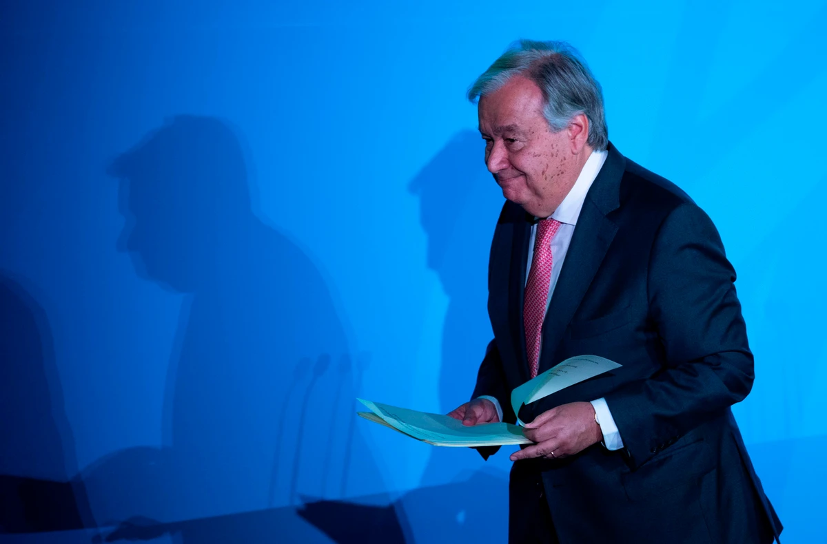 United Nations Secretary-General Antonio Guterres announced Monday the creation of a committee on Syria that will include government and opposition representatives to draft a post-war constitution. (AFP)