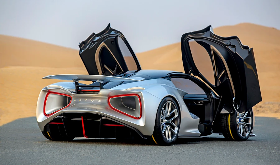 The Evija’s arrival in the Gulf states is the latest leg of a world tour which began after the car was unveiled in London on July 16.