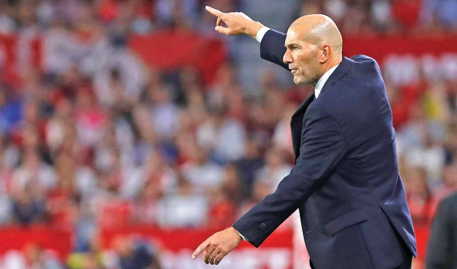 Real Madrid's head coach Zinedine Zidane