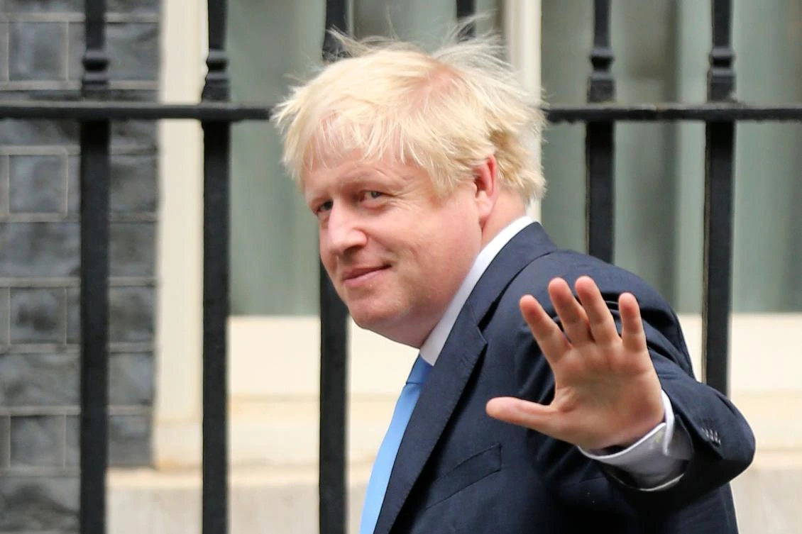 Britain's Prime Minister Boris Johnson arrives at 10 Downing Street in central London on September 25, 2019. (AFP)