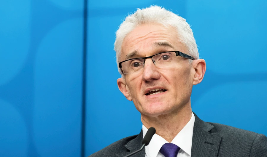 UN Under-Secretary-General for Humanitarian Affairs and Emergency Relief Coordinator Mark Lowcock. (AP)