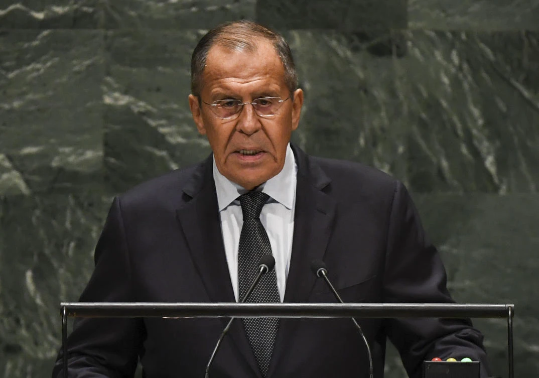 Russian Foreign Minister Sergey Lavrov speaks during the 74th Session of the General Assembly at UN Headquarters in New York on September 27, 2019. (File/AFP)