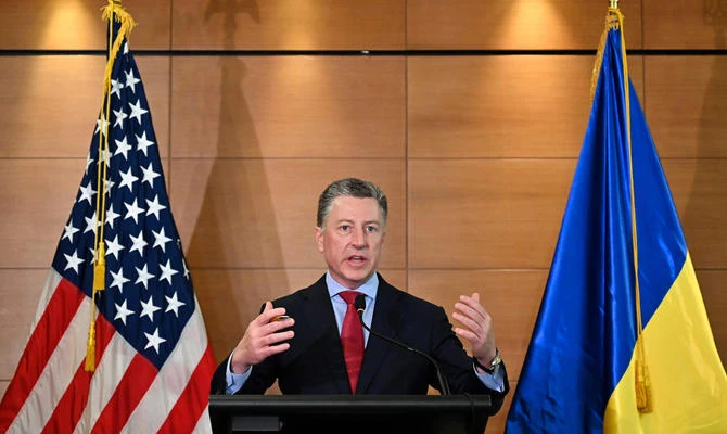 In this file photo taken on July 27, 2019 US Ambassador to NATO and US special envoy for Ukraine Kurt Volker speaks during a press-conference in Kiev. Kurt Volker, the US special envoy for Ukraine, resigned on September 27, 2019. (AFP / Sergei Supinsky)