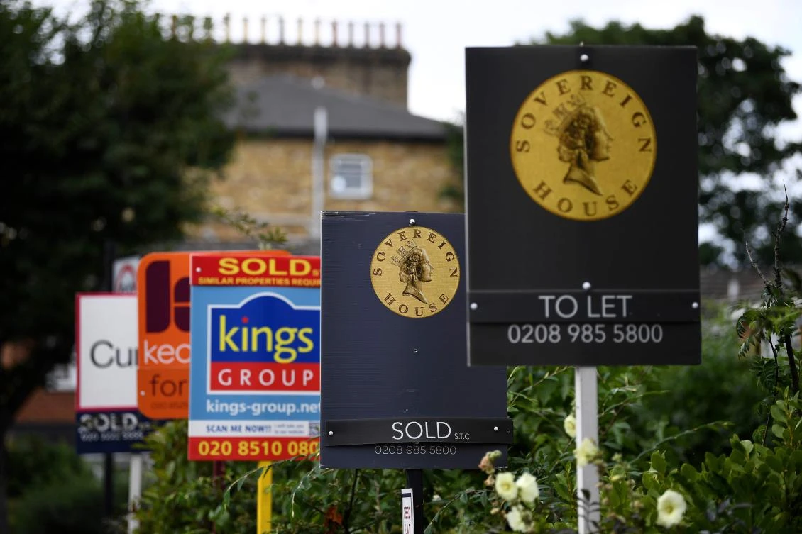 Property values in London, above, dropped by four percent in the first quarter from their year-earlier level, the sharpest drop since 2009 when the global financial crisis was raging. (AFP)