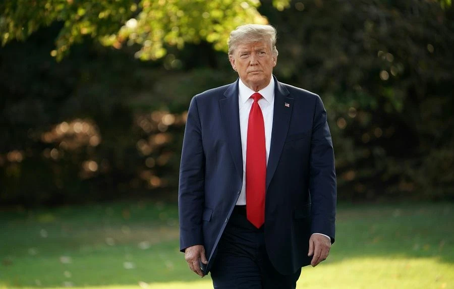 The video message posted on Twitter came in response to Democratic lawmakers’ investigation of accusations that Trump tried to strong-arm the Ukrainian president into providing dirt on Joe Biden. (File/AFP)
