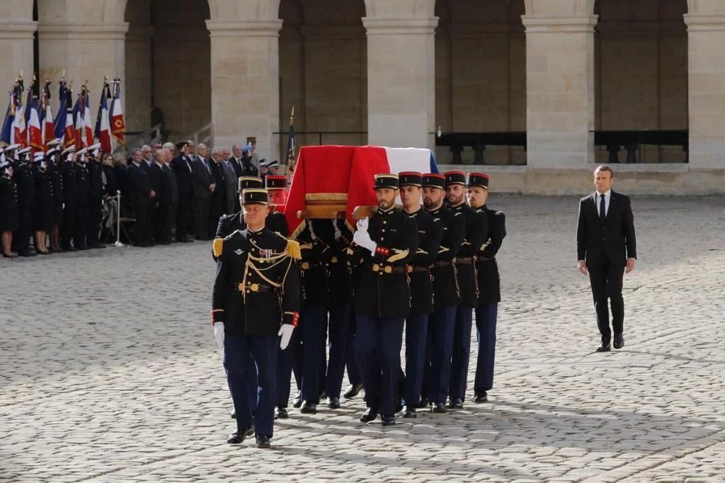 Former president Jacques Chirac gets full military honors as France bids him farewell