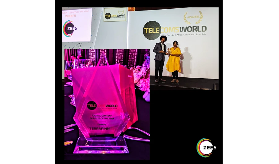 The award was received by Archana Anand, chief business officer, ZEE5 Global, from a panel of judges at a ceremony held at The Conrad Hotel, Dubai on Sept. 24.
