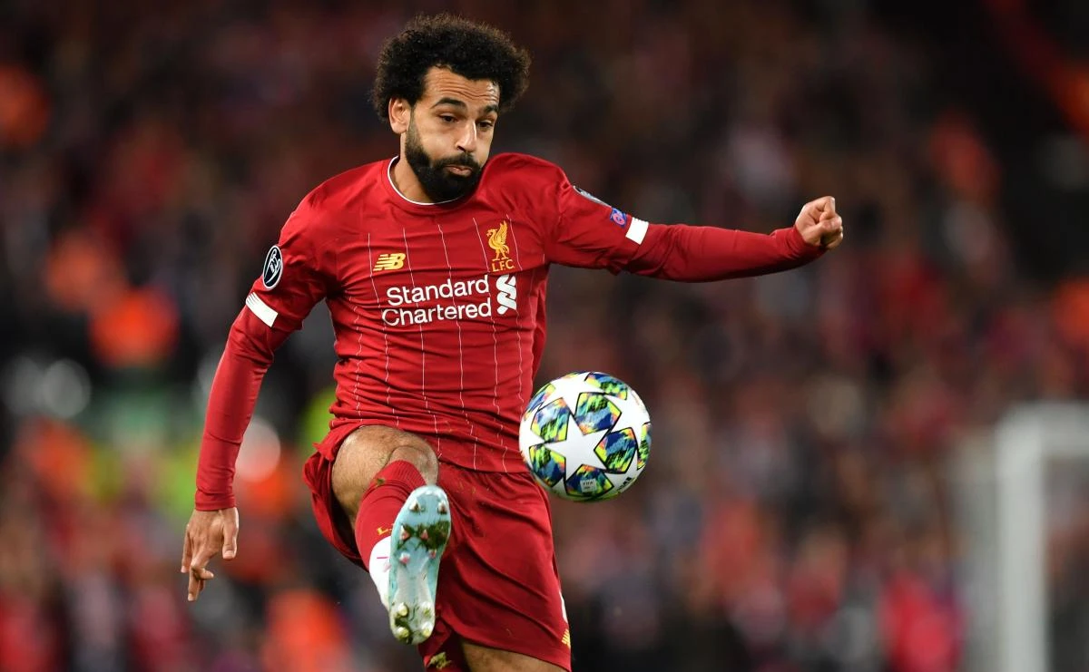 Mohamed Salah controls the ball during the UEFA Champions league Group E football match between Liverpool and Salzburg at Anfield in Liverpool on October 2, 2019. (AFP)