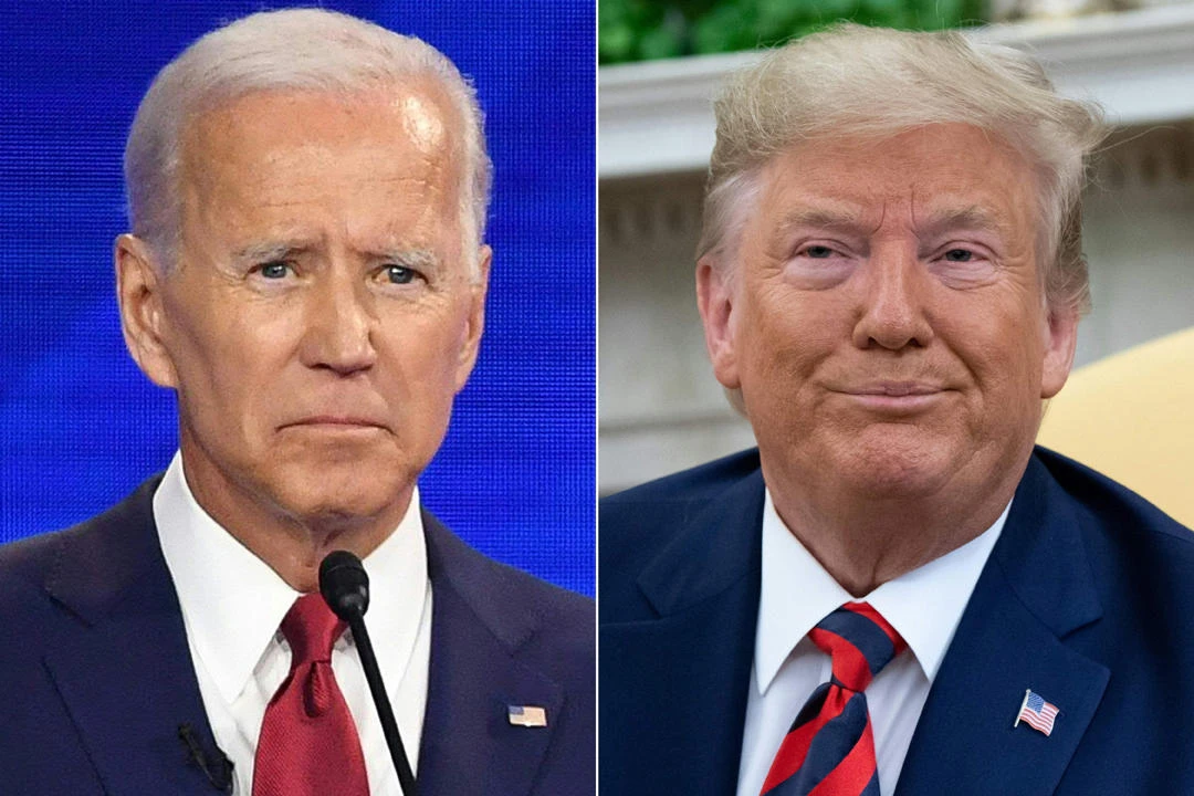 Former Vice President Joe Biden (left) and US President Donald Trump. (AFP photos)