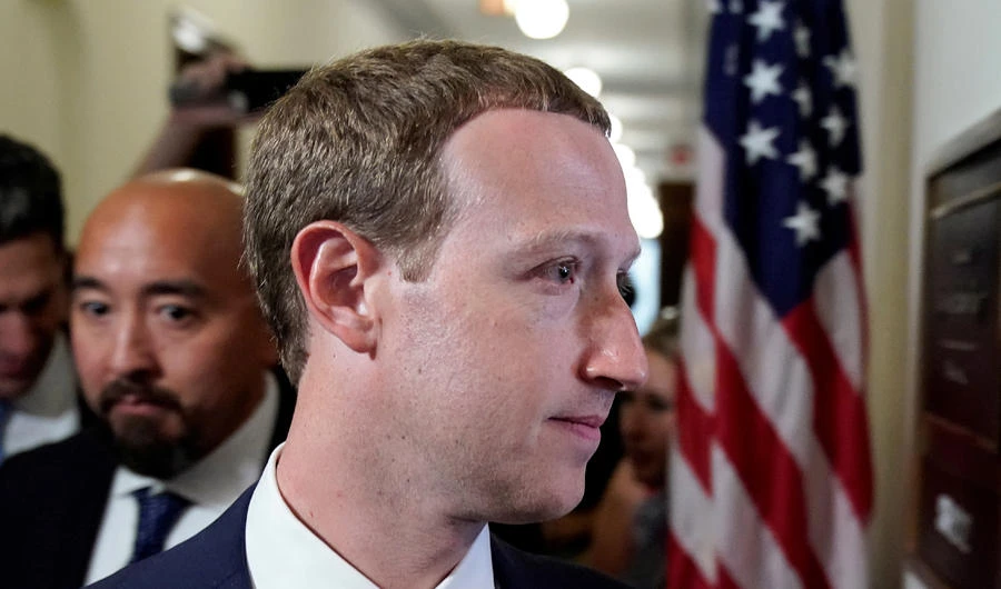 Facebook Chief Executive Mark Zuckerberg on his way to meet with lawmakers to discuss "future internet regulation on Capitol Hill in Washington on September 19, 2019. (REUTERS/Joshua Roberts/File Photo)