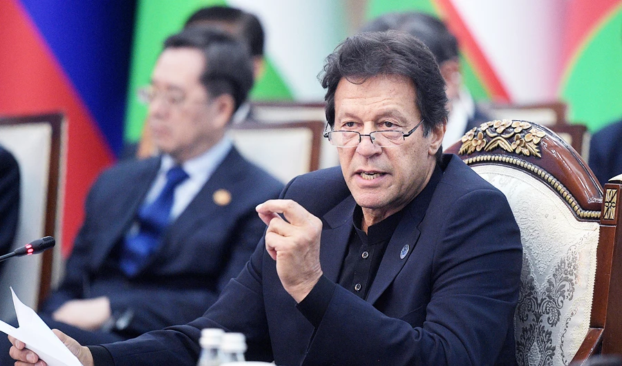 Pakistan’s Prime Minister Imran Khan attends a session during the Shanghai Cooperation Organisation (SCO) summit in Bishkek, Kyrgyzstan June 14, 2019. (REUTERS)