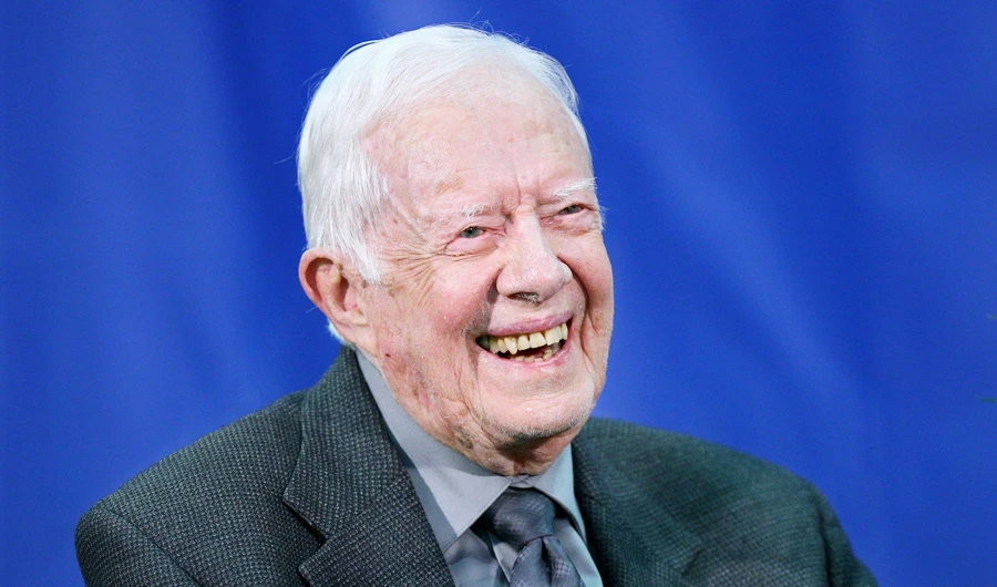 Former US President Carter falls, requires stitches