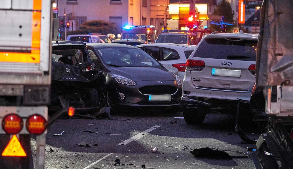 Picture shows the scene where a truck crashed in to cars stopped at a red light in Limburg, western Germany on October 7, 2019. (File/AFP)
