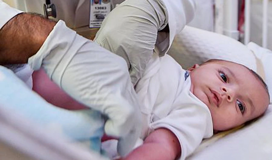 The children were transferred to the King Abdullah Children Specialist Hospital in Riyadh. (SPA)