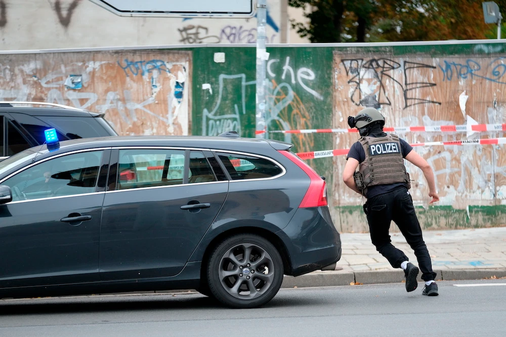 One or more gunmen fired several shots on Wednesday in the German city of Halle. (AP)
