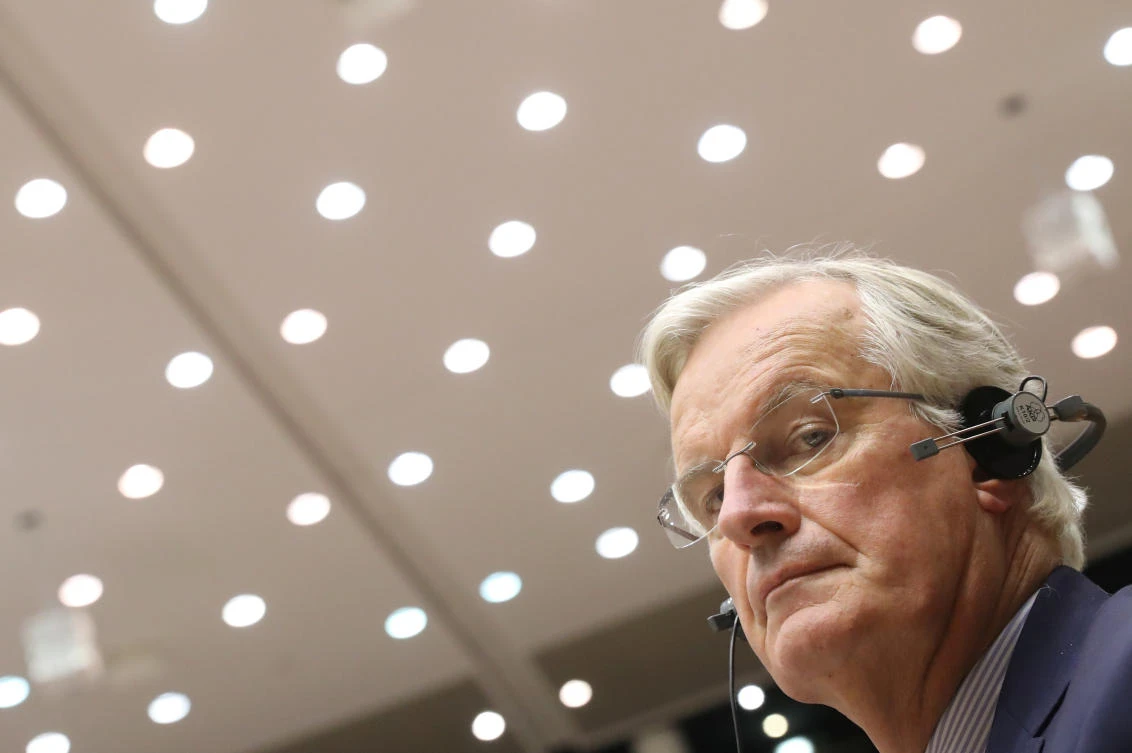 EU's Chief Brexit Negotiator Michel Barnier attends a plenary session on preparations for the next EU leaders' summit, at the European Parliament in Brussels, Belgium October 9, 2019. (Reuters)