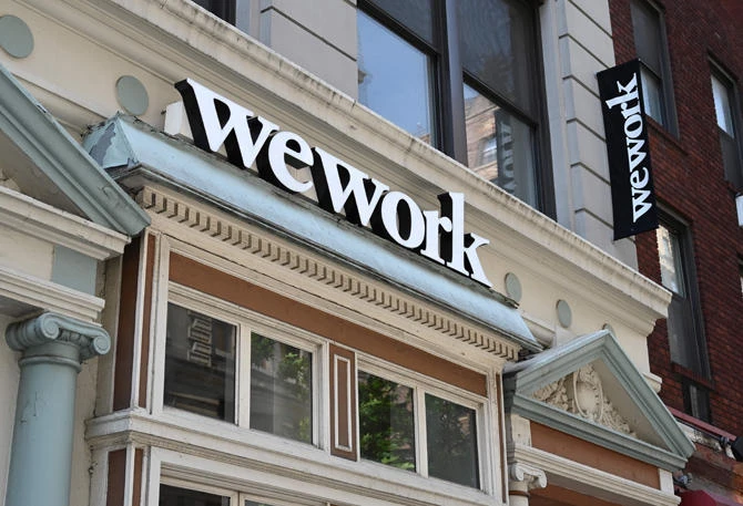 A WeWork office is seen in New York City. ( AFP / TIMOTHY A. CLARY)
