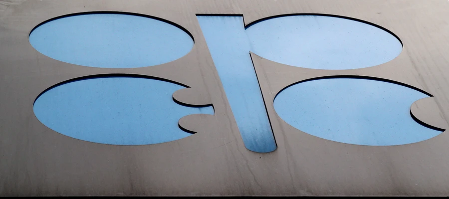 The logo of the Organization of the Petroleum Exporting Countries (OPEC) sits outside its headquarters in Vienna, Austria. (Reuters/File)