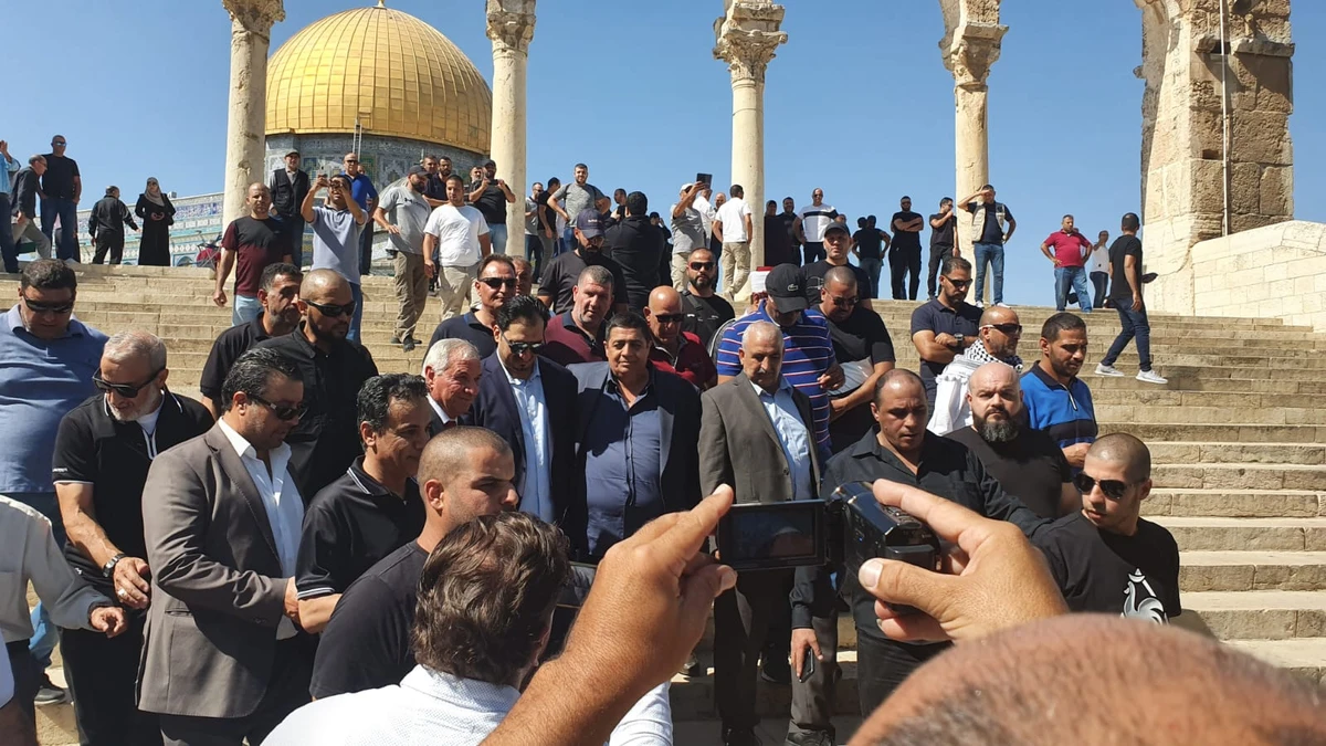 The Saudi national football team visited the Al-Aqsa mosque. (Social media)