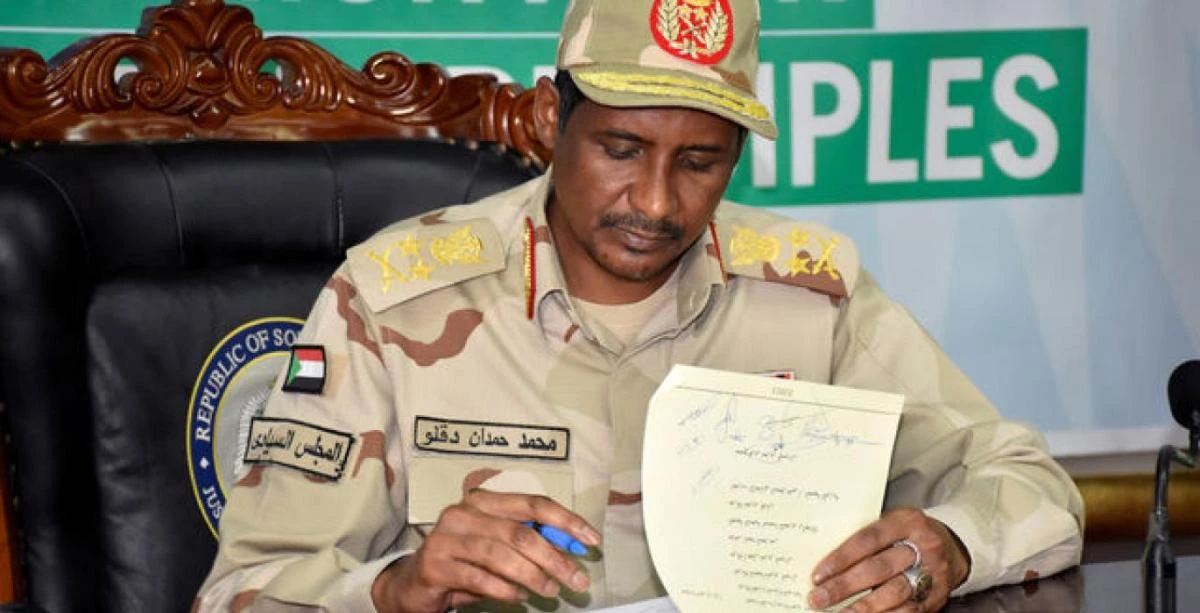 Arriving in Juba on Monday, Mohamed Hamdan Dagalo, a member of the sovereign council and head of the paramilitary Rapid Support Forces, expressed optimism. (Reuters)
