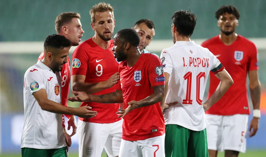 England thrash Bulgaria after game halted over racist abuse