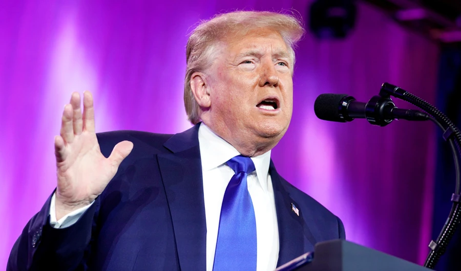 US President Donald Trump addresses conservative activists at the Family Research Council's annual gala in Washington, U.S., October 12, 2019. (REUTERS)