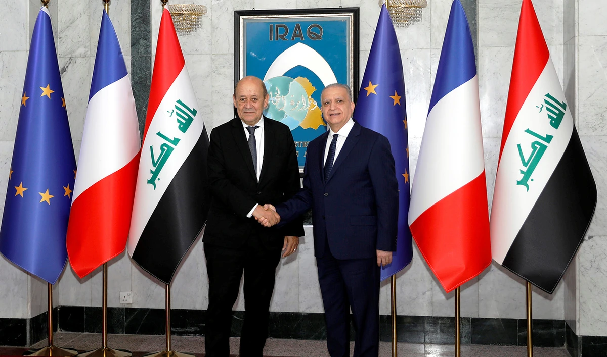 French Foreign Minister Jean-Yves Le Drian was in Iraq on Thursday to discuss the issue with the Iraqi government and Kurdish leaders. (Reuters)