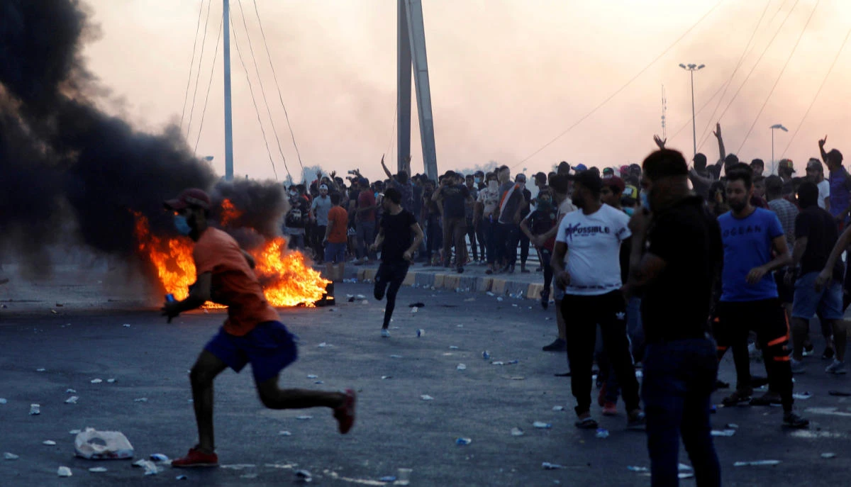 Demonstrators gather during a protest in Baghdad, Iraq. (File/Reuters)