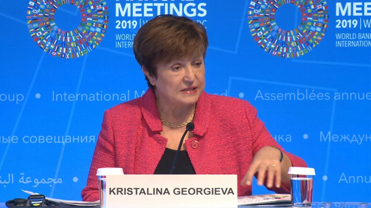 IMF Managing Director Kristalina Georgieva said trade tensions are ‘now taking a toll on business confidence and investment.’ (AFP)