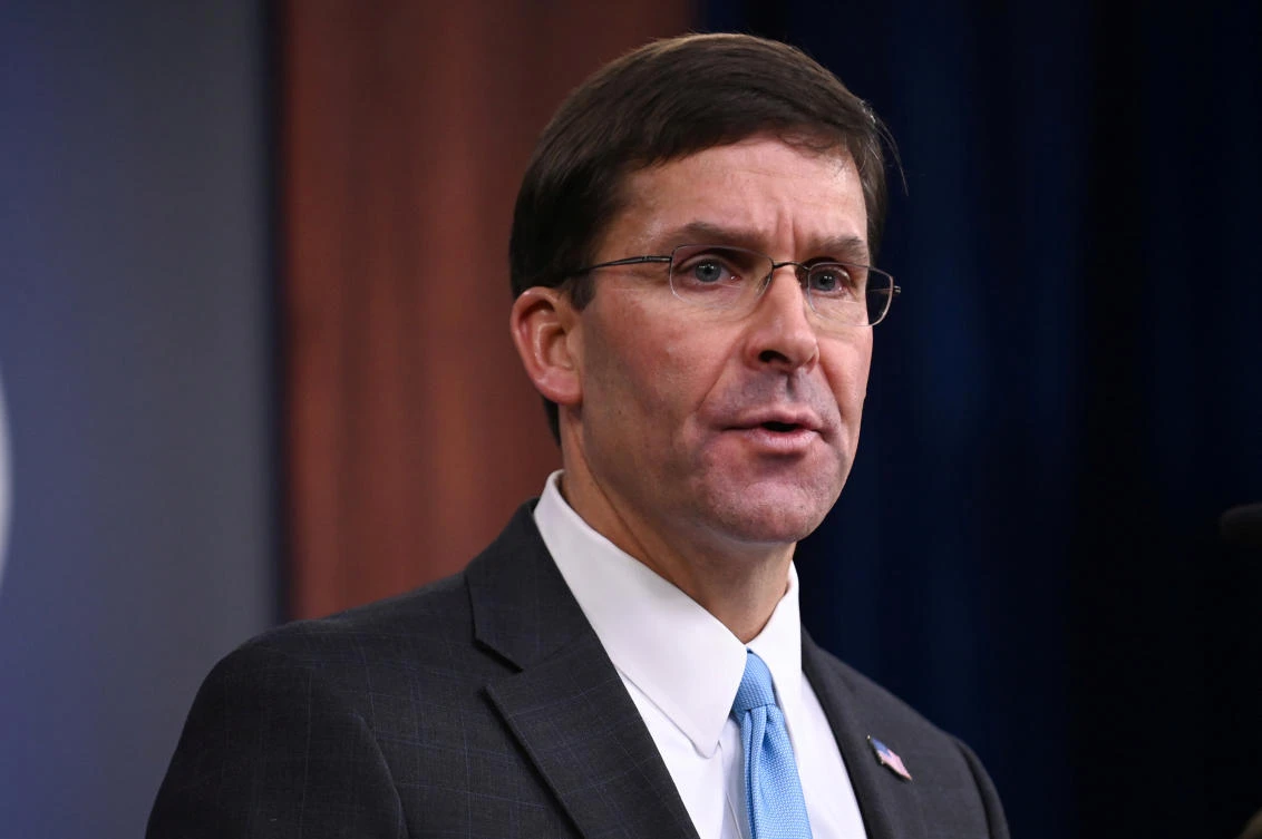 U.S. Defense Secretary Mark Esper addresses reporters during a media briefing at the Pentagon in Arlington, Virginia, U.S., October 11, 2019. (Reuters)