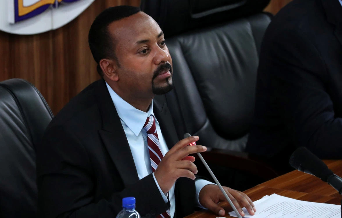 Ethiopia's Prime Minister Abiy Ahmed speaks during a session with the Members of the Parliament in Addis Ababa, Ethiopia, October 22, 2019. (Reuters)
