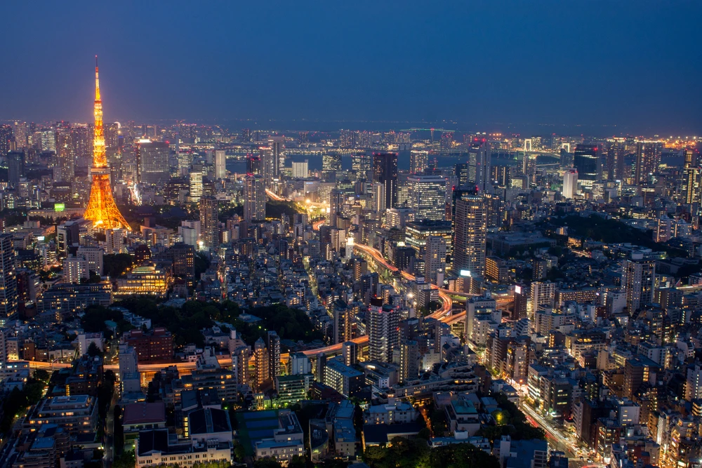 The 333 meters high Tokyo Tower, a symbol of Japan's post-war rebirth as a major economic power. It is the world's tallest, self-supported steel tower. (Shutterstock)