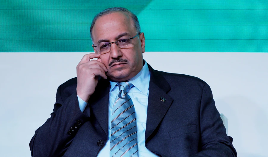 Saudi's SABIC CEO Yousef al-Benyan attends the Saudi-India Forum in New Delhi, India, February 20, 2018. (REUTERS)