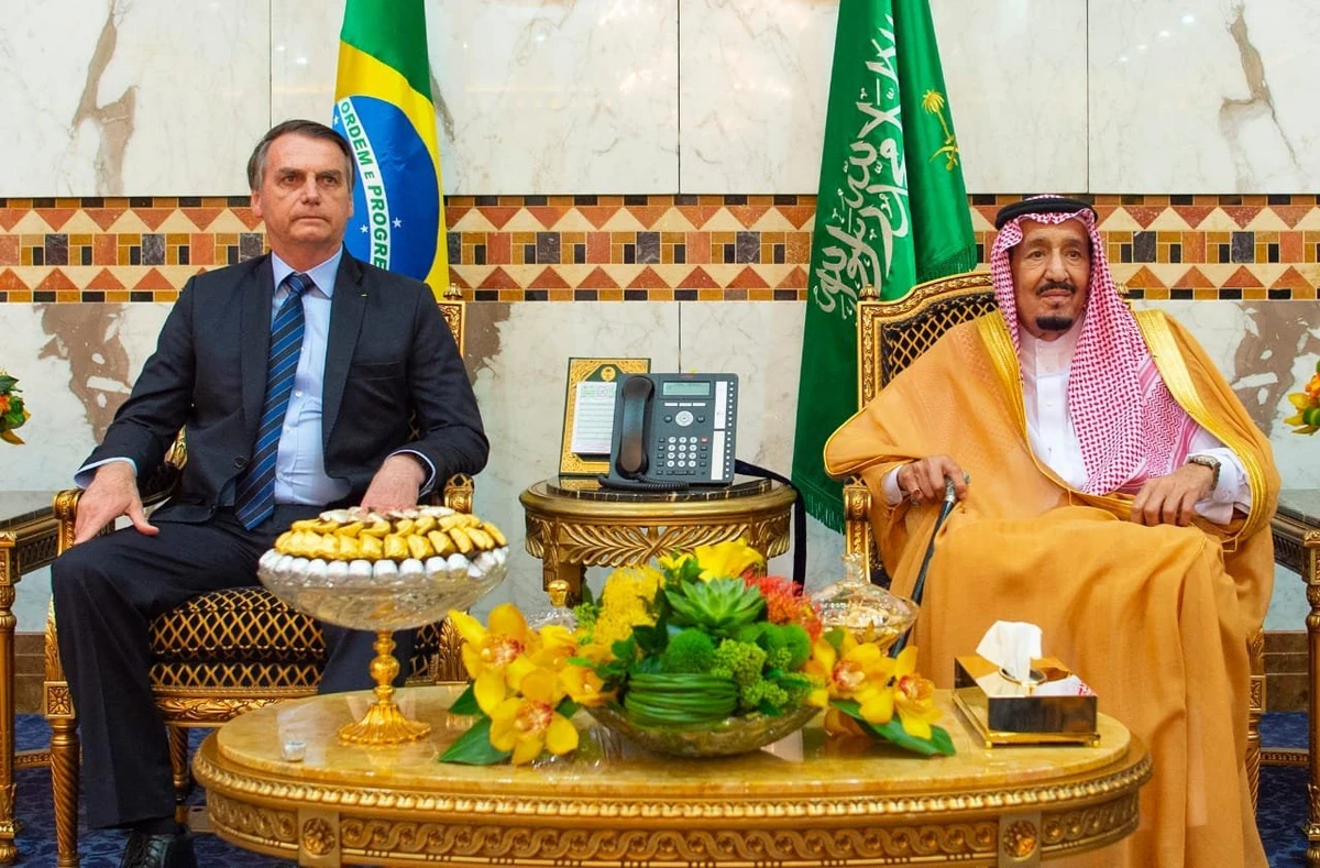 Bolsonaro and King Salman considered the visit an important step in bolstering ties between their nations. (SPA)