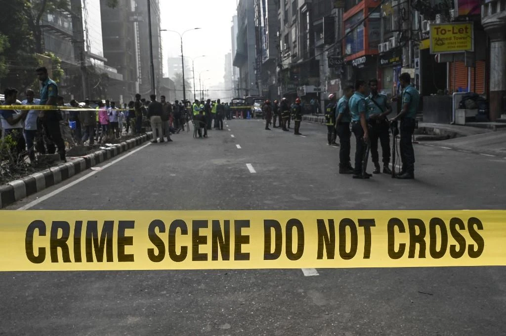 A screenshot of a crime scene area that happened in Dhaka, Bangladesh. (File/AFP)