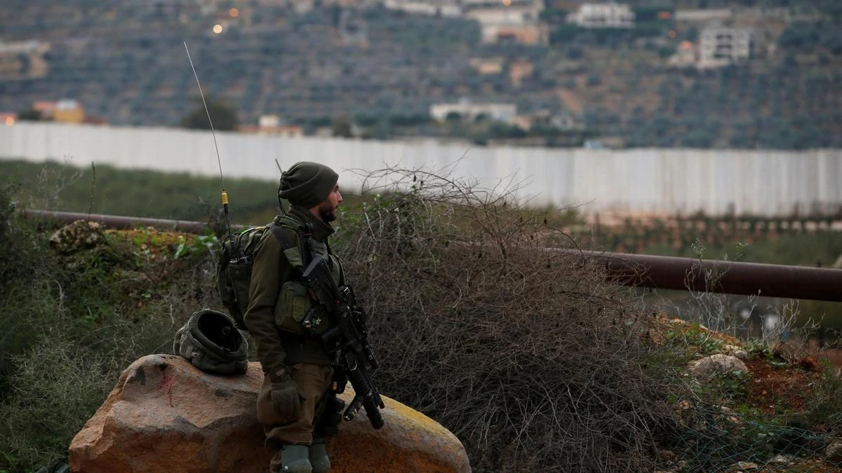 An Israeli soldier guards near the border with Lebanon. (Reuters)