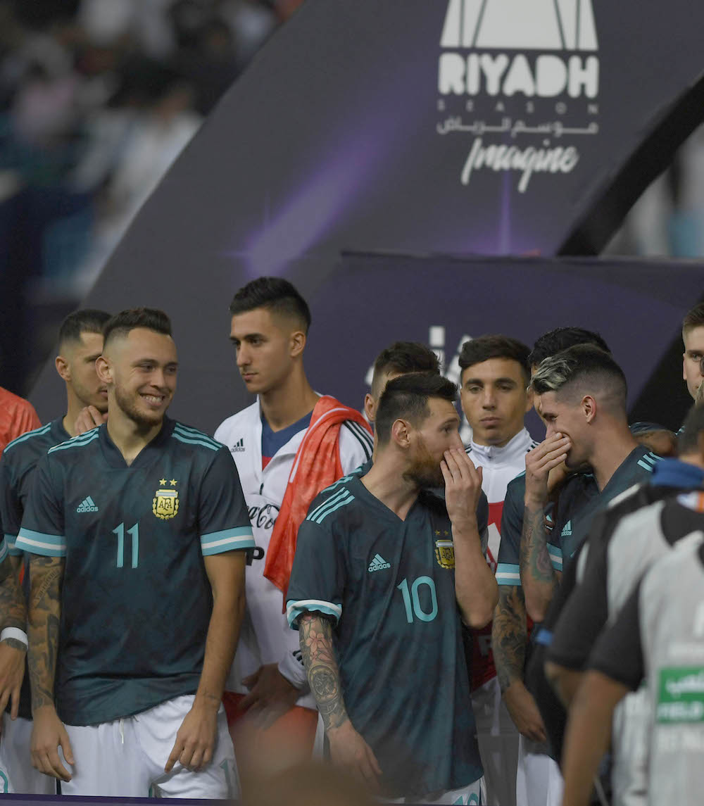RIYADH: Lionel Messi struck on his return to international duty Friday following a three-month ban as Argentina defeated fierce rivals Brazil 1-0 in a friendly in Riyadh. (Photos: Arab News/Basheer Alzain Saleh)