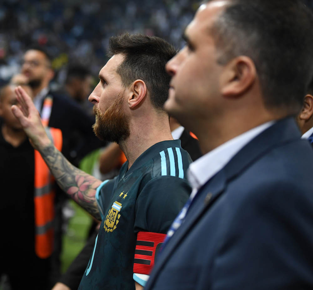 RIYADH: Lionel Messi struck on his return to international duty Friday following a three-month ban as Argentina defeated fierce rivals Brazil 1-0 in a friendly in Riyadh. (Photos: Arab News/Basheer Alzain Saleh)