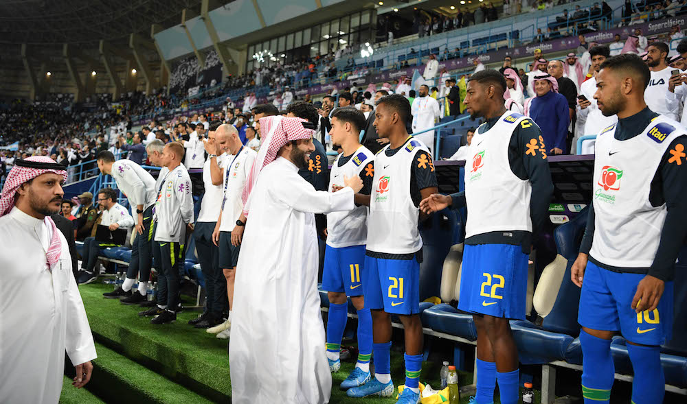 RIYADH: Lionel Messi struck on his return to international duty Friday following a three-month ban as Argentina defeated fierce rivals Brazil 1-0 in a friendly in Riyadh. (Photos: Arab News/Basheer Alzain Saleh)