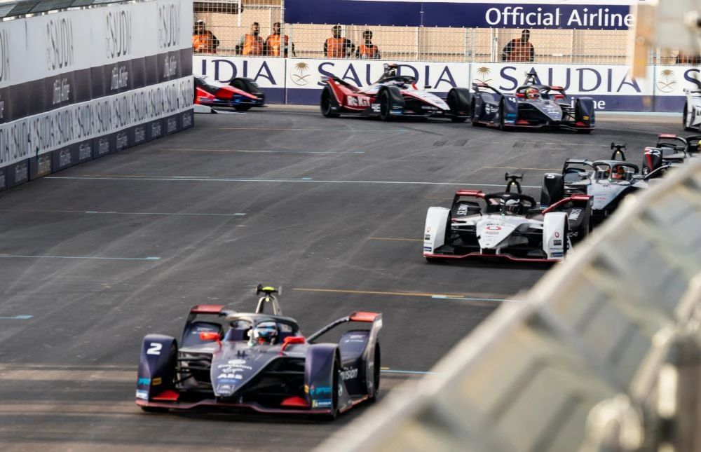 Action from Round of the Formula E Diriyah E-Prix. (Photo: Ziyad Alarfaj)