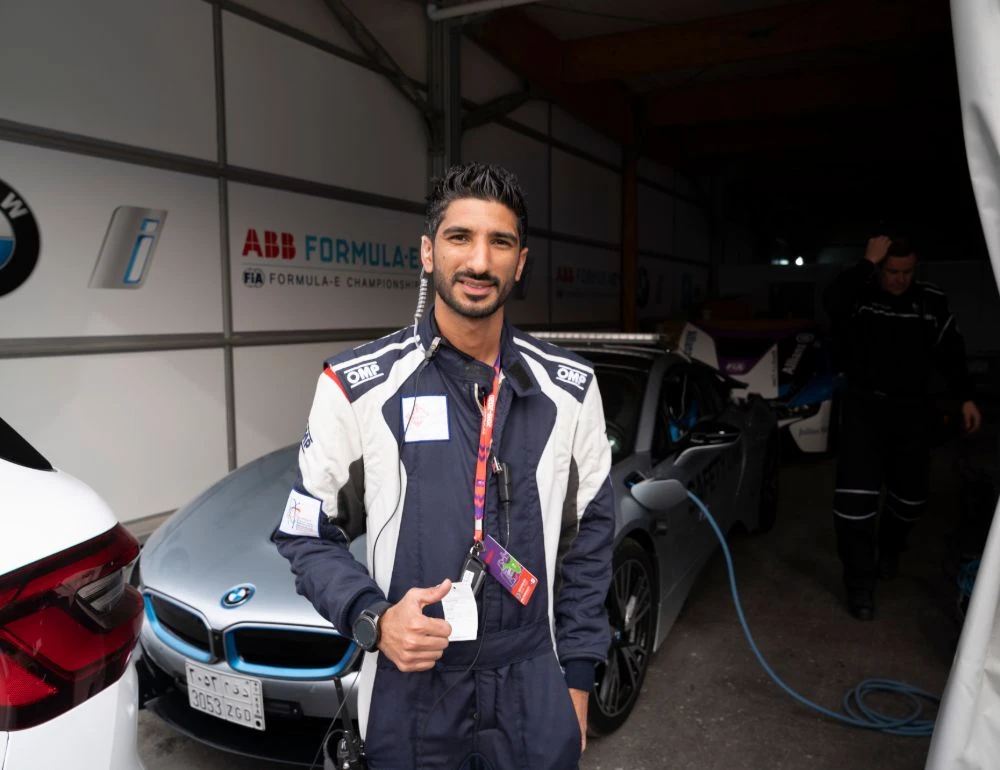 Pace driver at the Formula E Diriyah E-Prix. (Photo: Ziyad Alarfaj)
